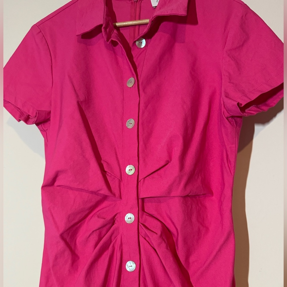 ✨ Joseph Ribkoff Pink Ruched Button-Front Dress ✨ - Picture 6 of 7